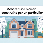 acheter une maison construite par un particulier illustration vectorielle