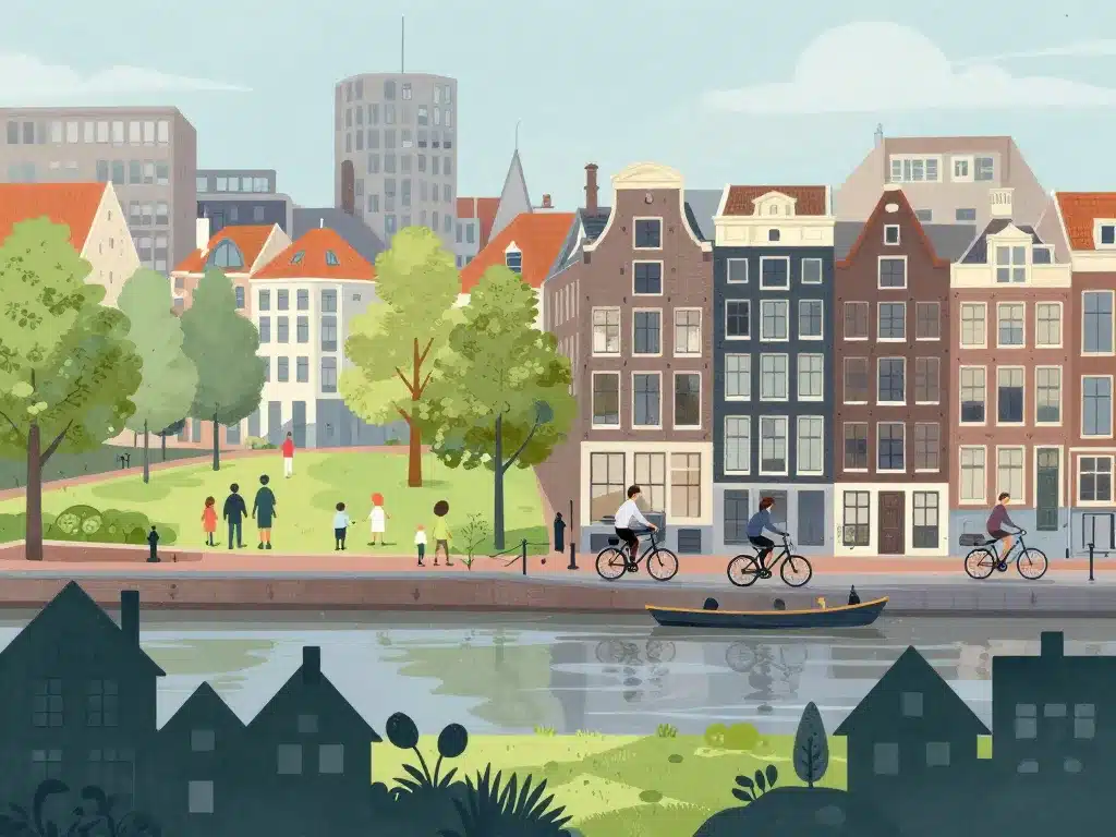 amsterdam maison quartiers famille urbain jardin symbole