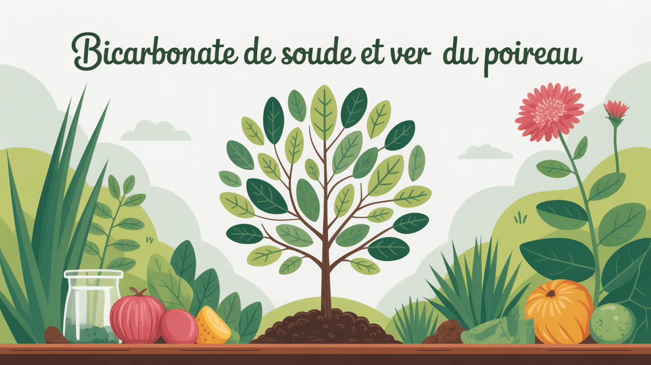 Bicarbonate de soude contre le ver du poireau visuel pédagogique