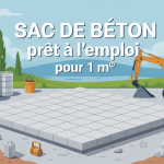 Illustration centrale du calcul des sacs de béton tout prêt pour 1m2
