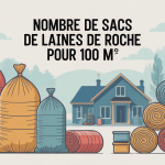 schéma explicatif combien de sac de laine de roche pour 100m2