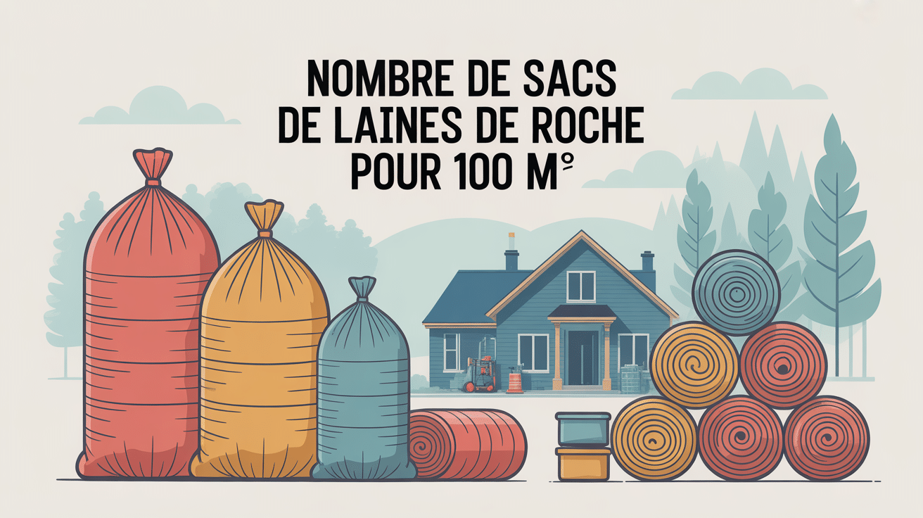 schéma explicatif combien de sac de laine de roche pour 100m2