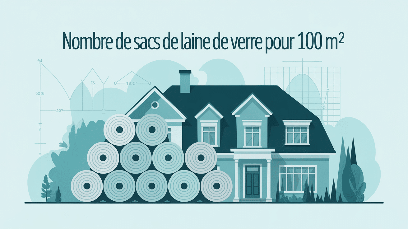 combien de sac de laine de verre pour 100m2 illustration calcul estimation