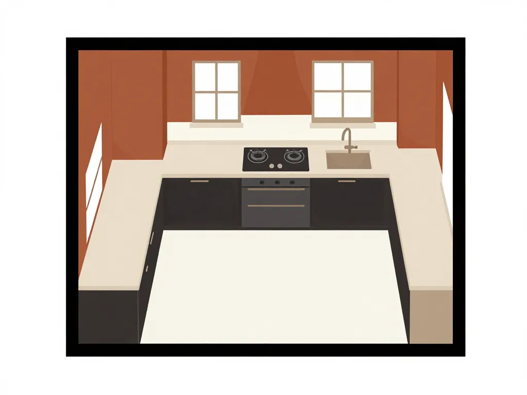 Diagramme proportions cuisine terracotta et noir lumineuse