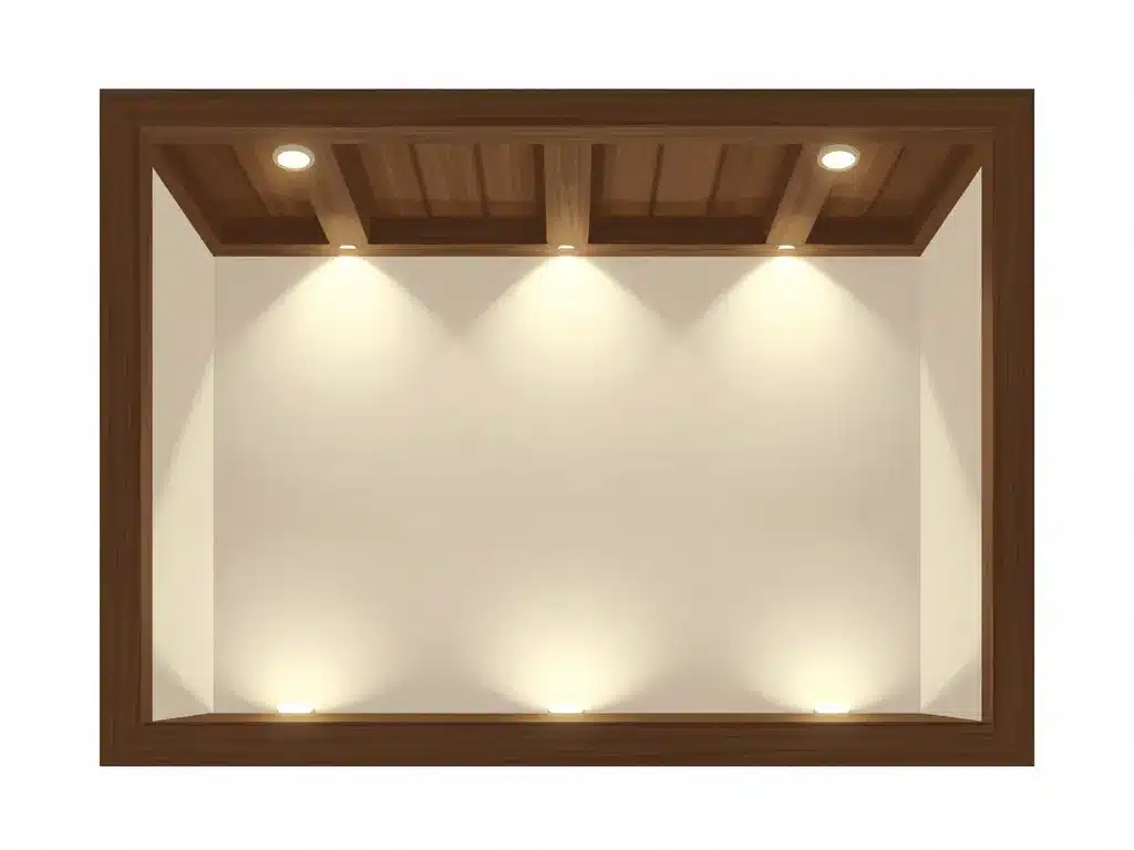 schema eclairage plafond poutre apparente disposition lumière