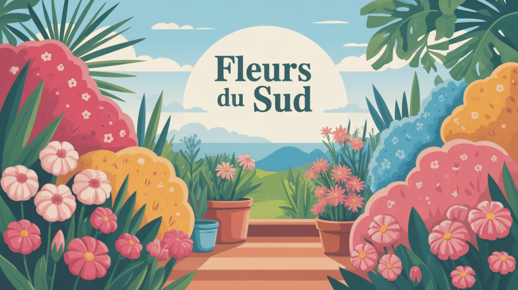 Ambiance fleur sud jardin méditerranéen coloré
