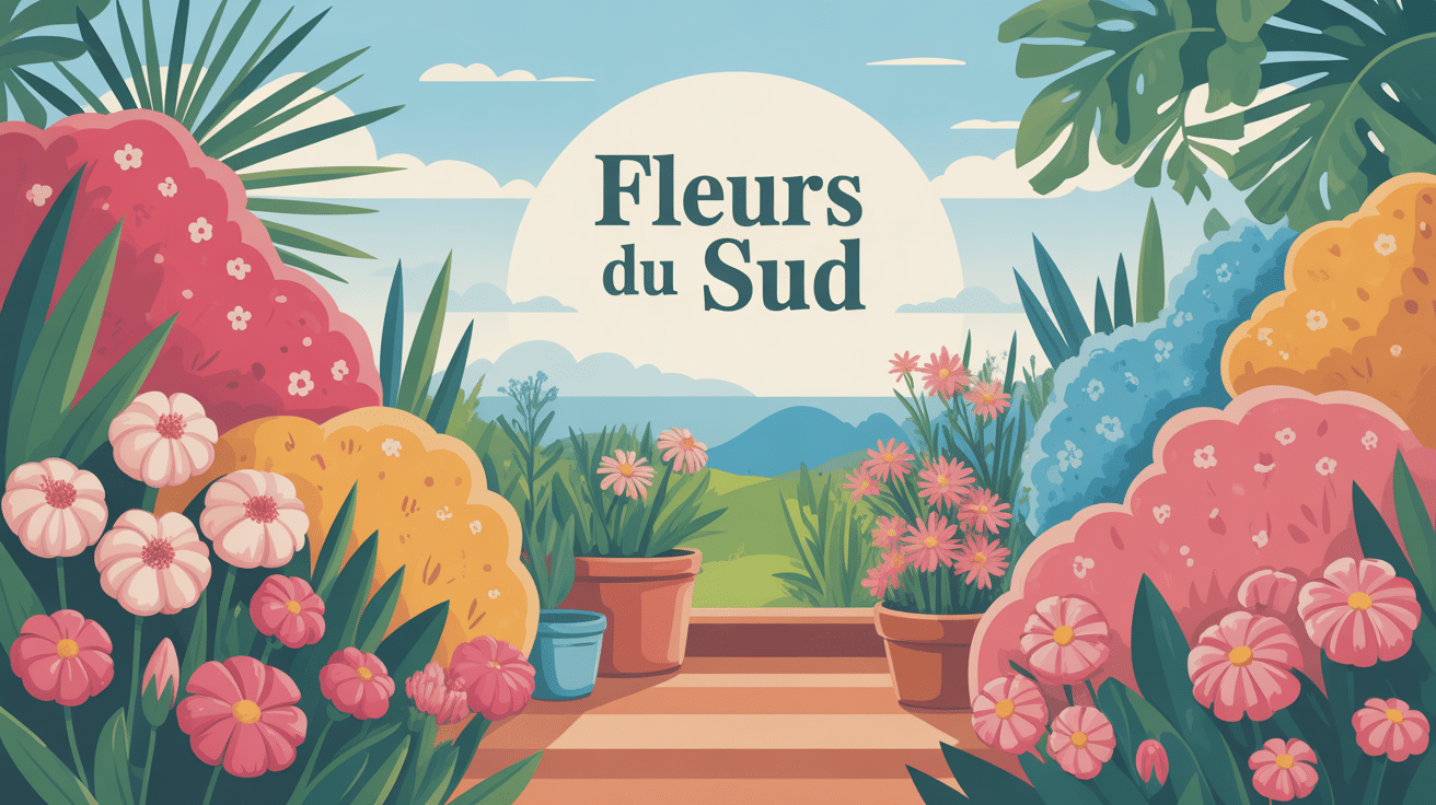 Ambiance fleur sud jardin méditerranéen coloré