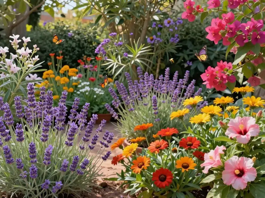 Fleur sud lavande hibiscus bougainvillier jardin