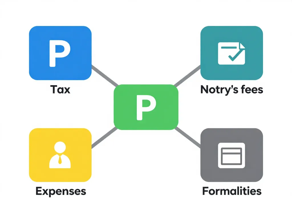 Diagramme des frais de notaire sur parking