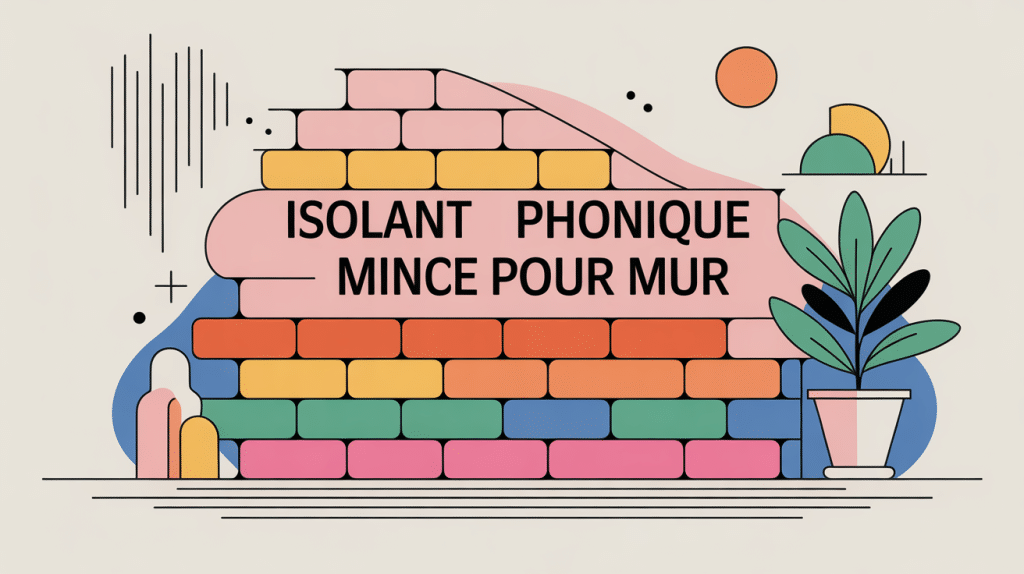 illustration isolant phonique mince pour mur coupe moderne