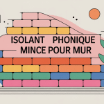 illustration isolant phonique mince pour mur coupe moderne