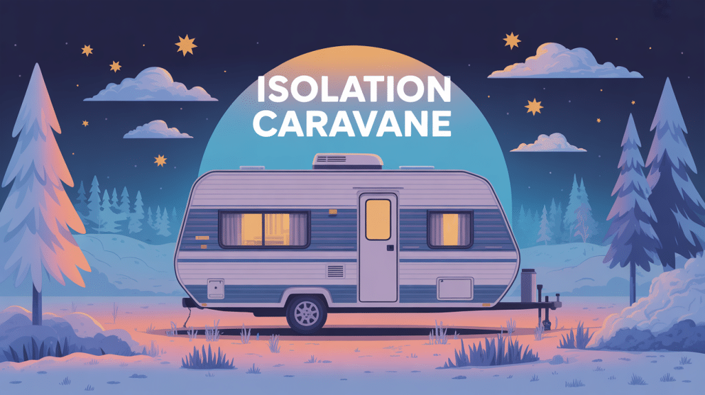 Illustration isolation caravane contre froid et chaleur