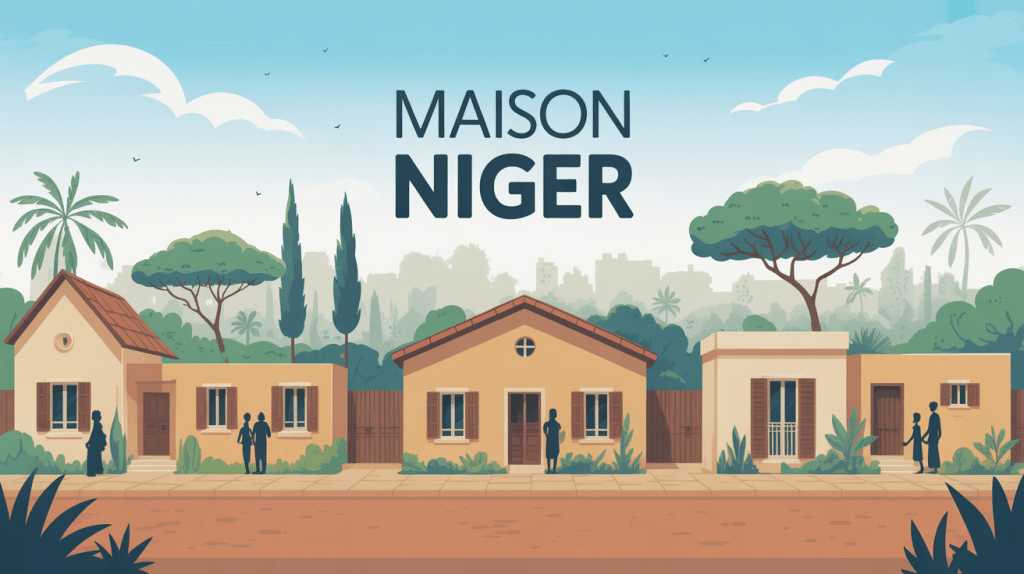 maison Niger vue générale quartier mixte moderne traditionnel