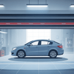 Illustration mecanisme porte de garage basculante manuelle fonctionnement entretien