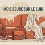 moisissure cuir danger sur objets en cuir illustration