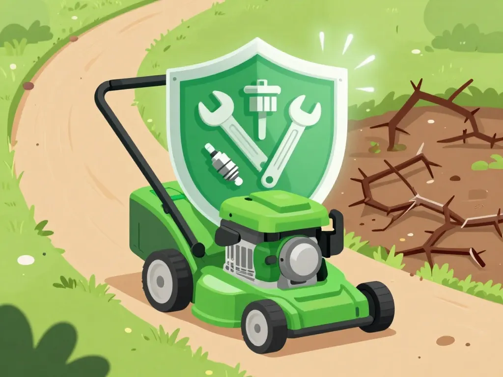 moteur tondeuse noyé temps d attente prévention illustration