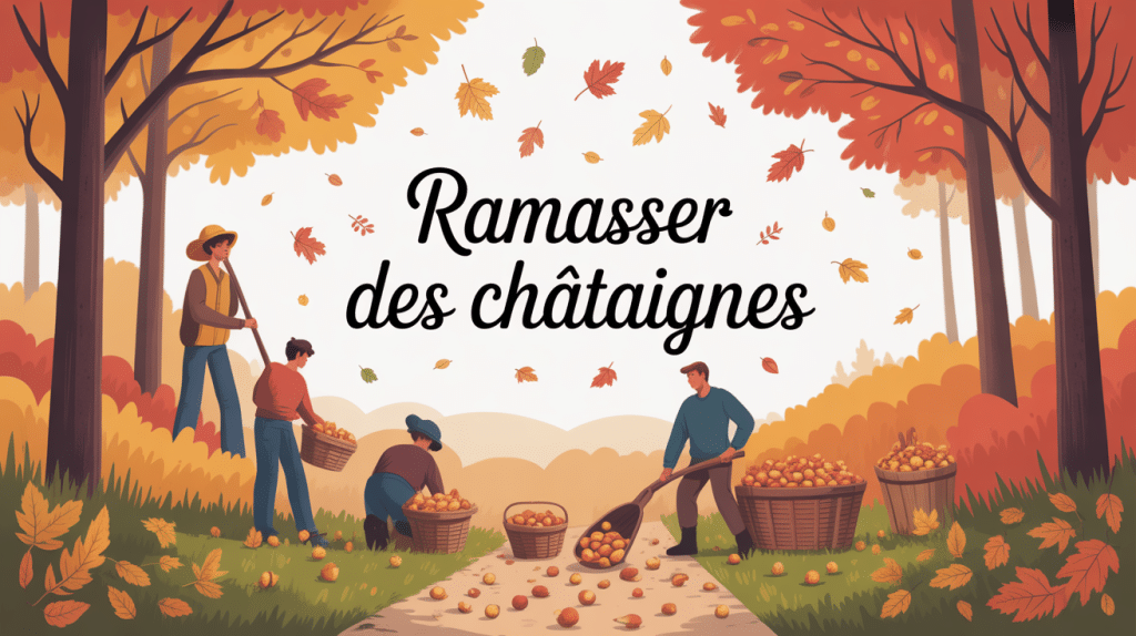 ou ramasser des châtaignes autour de moi forêt automne récolte