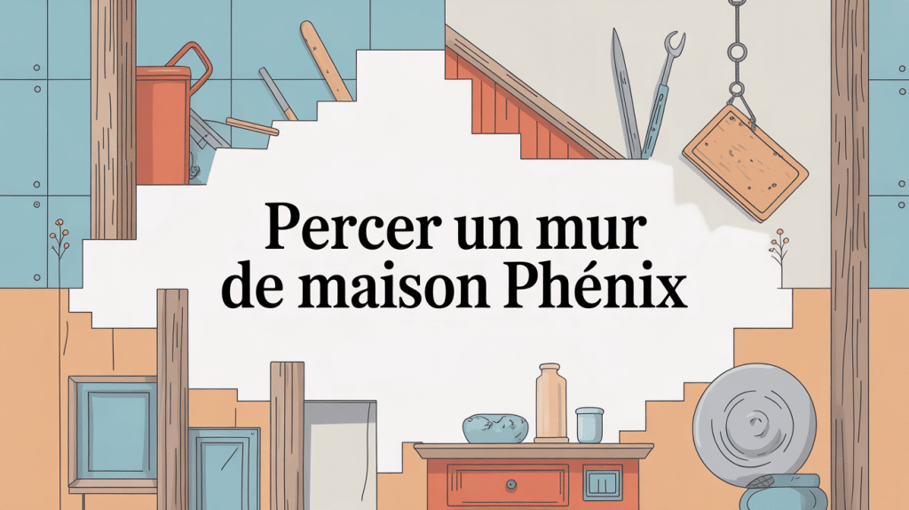 Illustration percer mur maison Phenix ossature panneaux