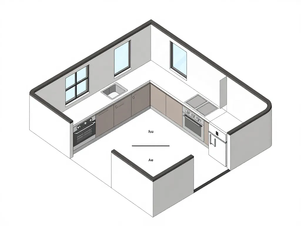 Diagramme plan de cuisine gratuit PDF avec zones clés