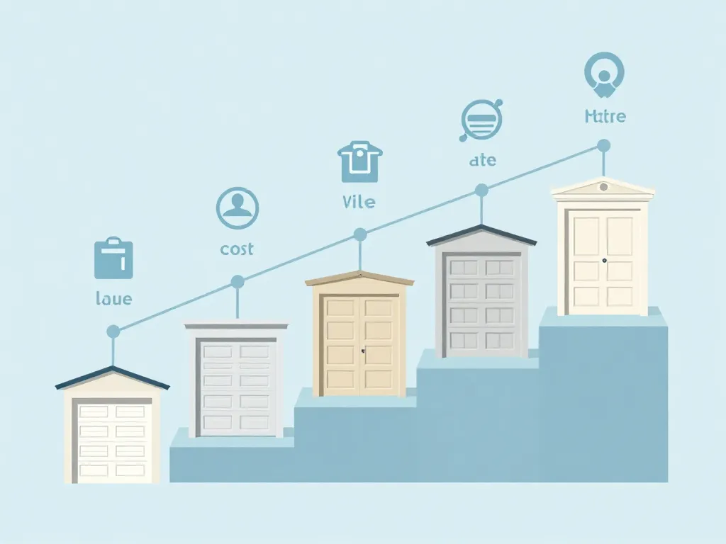 infographie des prix de porte de garage basculante
