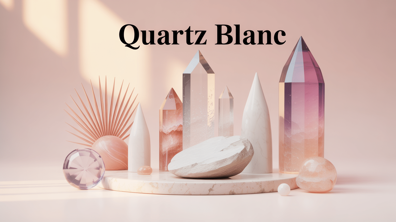 Quartz blanc mis en valeur en décoration moderne