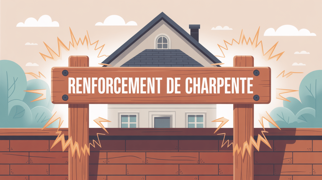 Renforcer une charpente vue d'ensemble sur toit