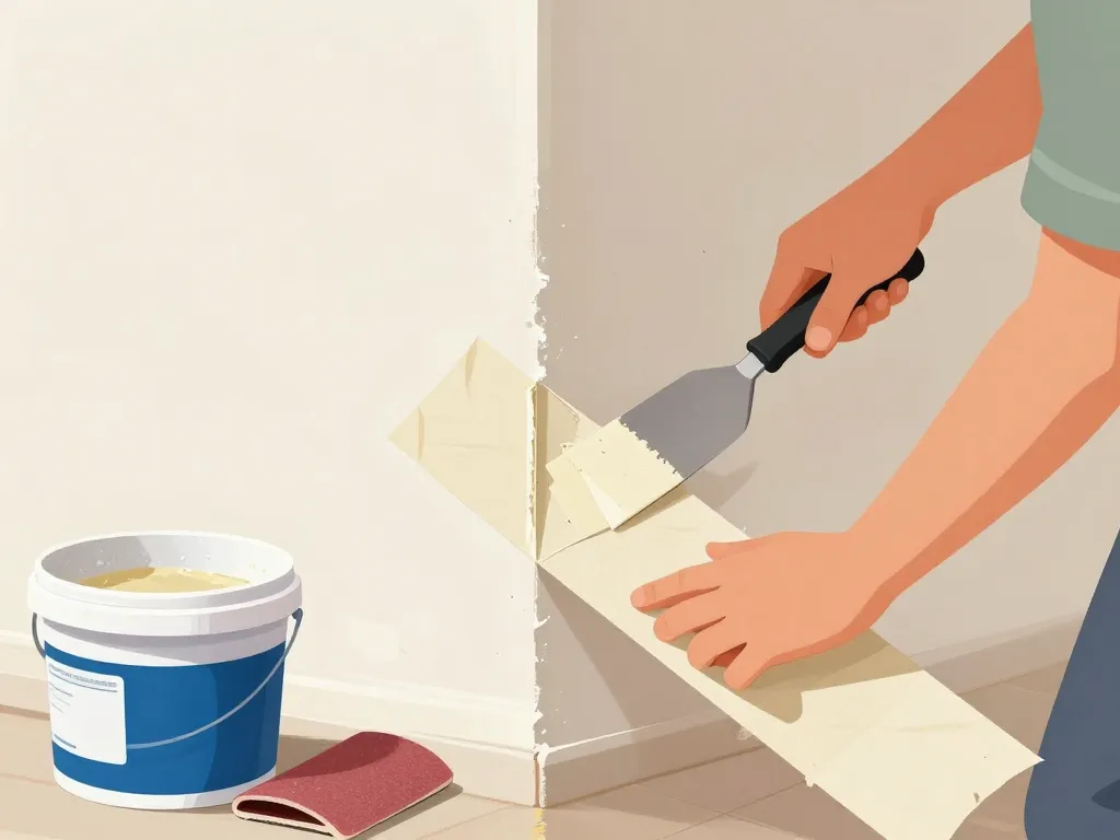 Réparation étape bandes placo qui se décolle après peinture