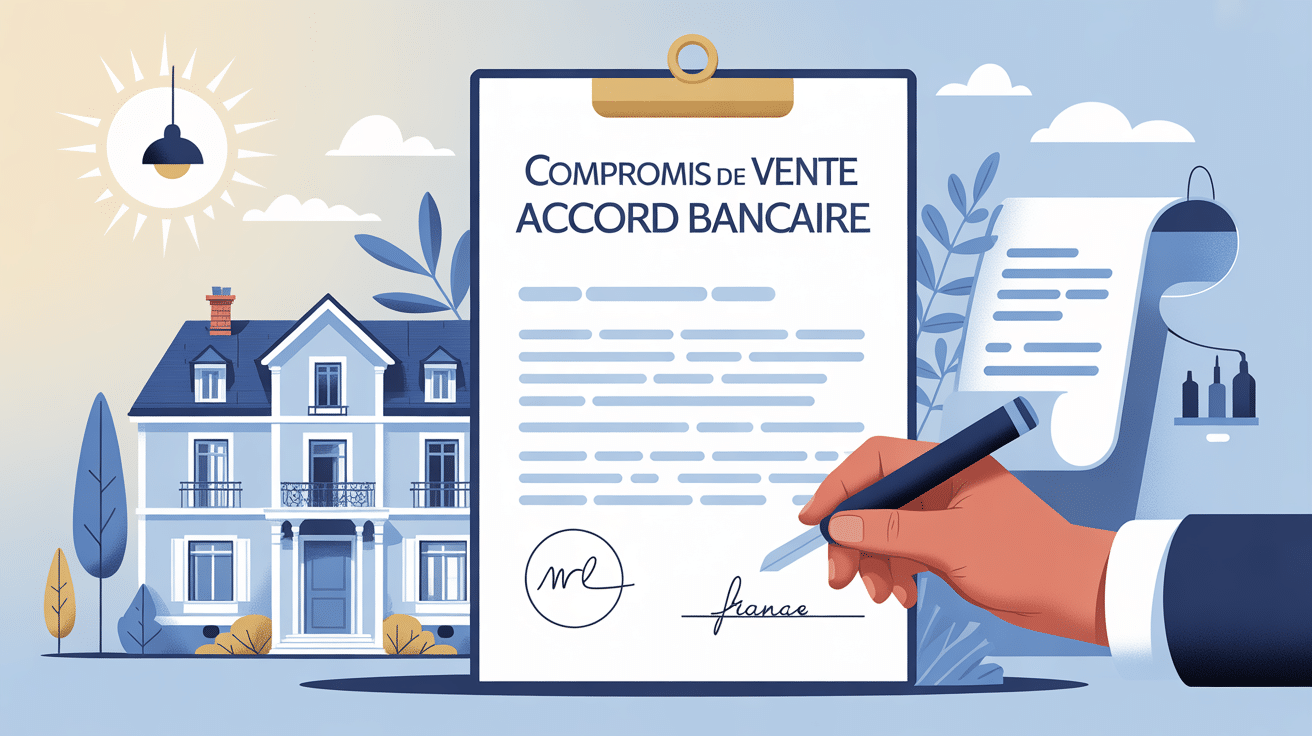 signature compromis de vente avant l'accord de la banque image SEO