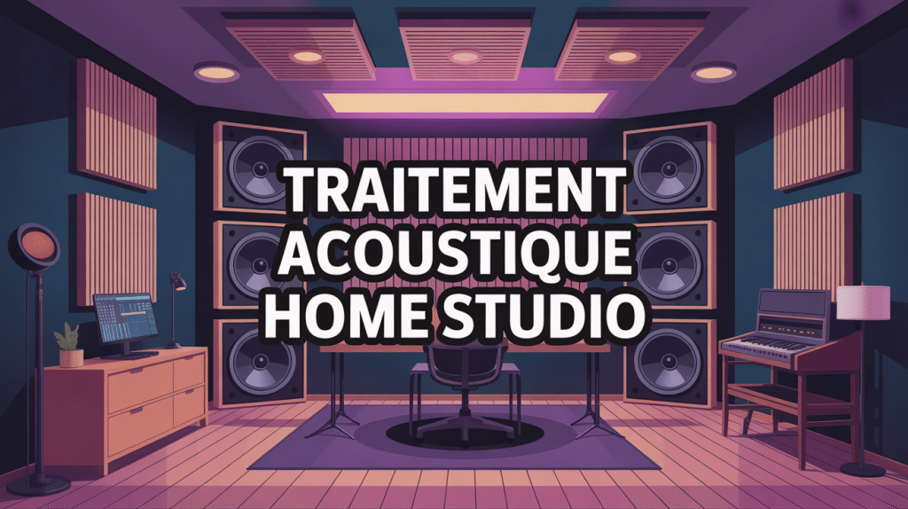 Illustration globale du traitement acoustique home studio