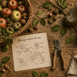 glanage autour de moi panier pommes noix herbes