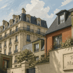 toit mansardé sur immeuble urbain