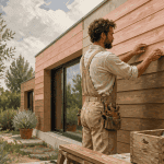 bardage clin bois douglas posé sur façade maison