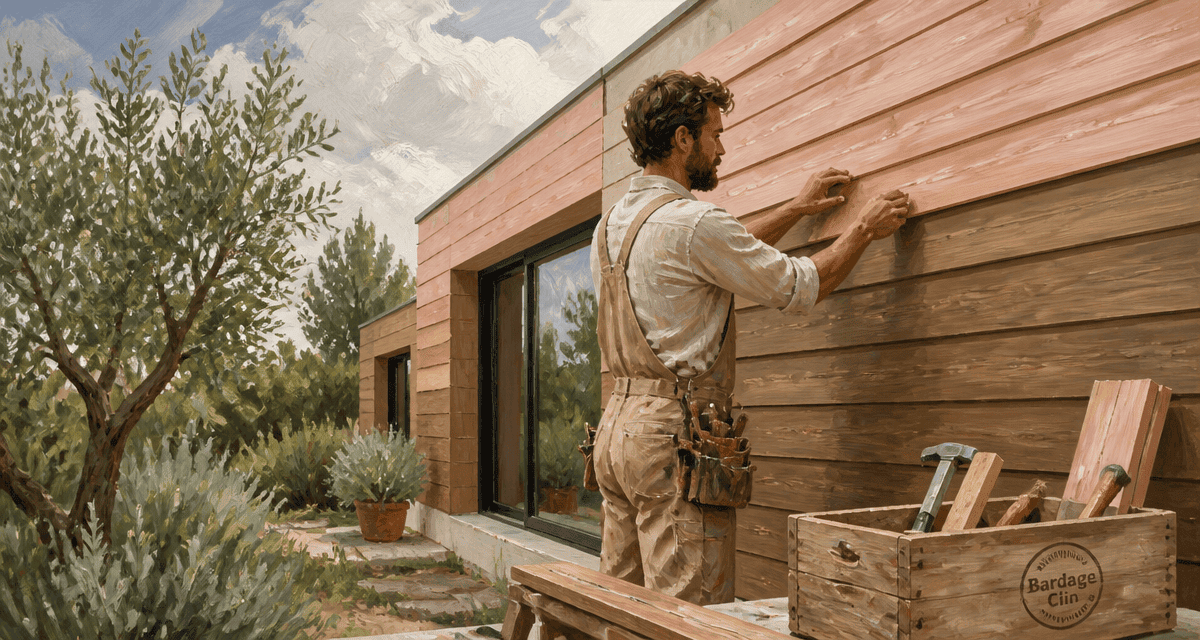 bardage clin bois douglas posé sur façade maison