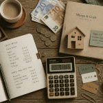 Bureau acheter pour revendre avec calculatrice et carnet
