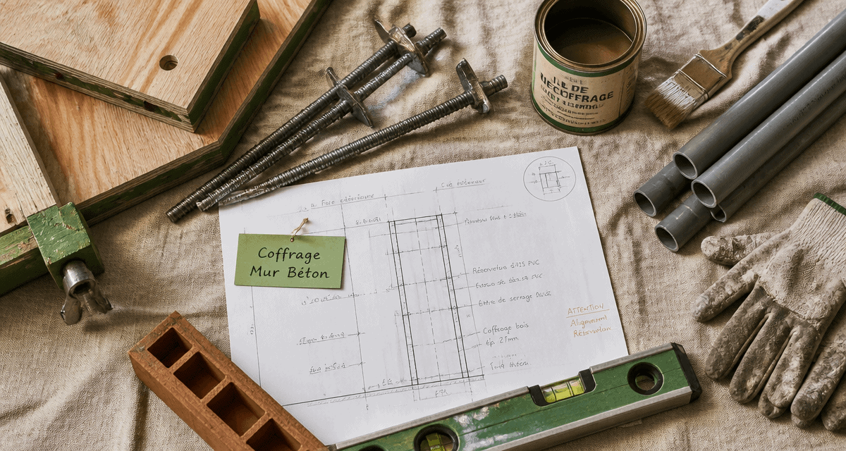 coffrage mur bois acier outils plan chantier