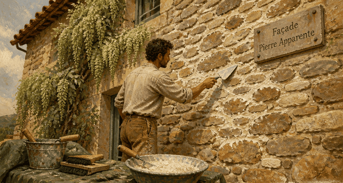 Facade pierre apparente artisan rejointoiement