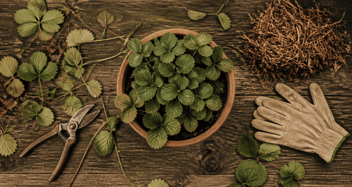 faut il couper les feuilles des fraisiers avant l'hiver entretien fraisiers
