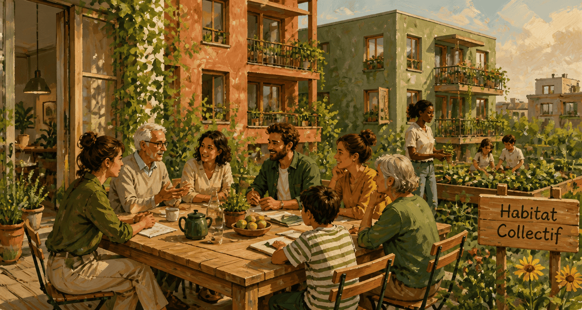 habitat collectif résidents terrasse jardin