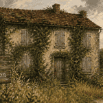 maison abandonnée ancienne façade lierre
