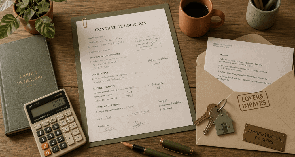 non paiement des loyers contrat clés calculatrice