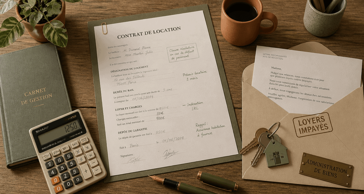 non paiement des loyers contrat clés calculatrice