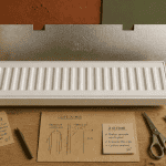 panneau réflecteur radiateur posé avec outils