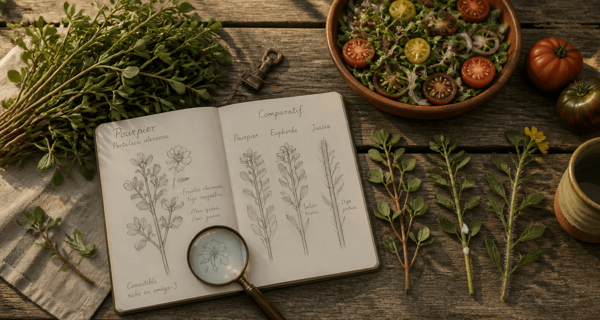 pourpier toxique comparaison euphorbe jussie salade