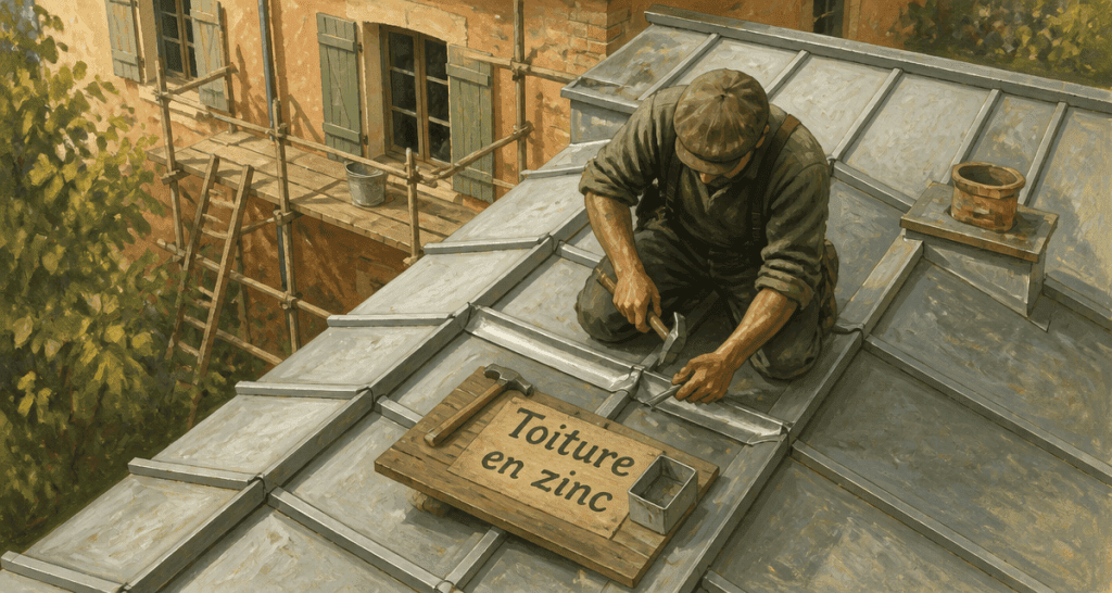 prix d un toit en zinc artisan zingueur sur toiture