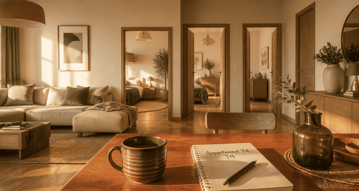 Salon spacieux appartement t4 lumineux