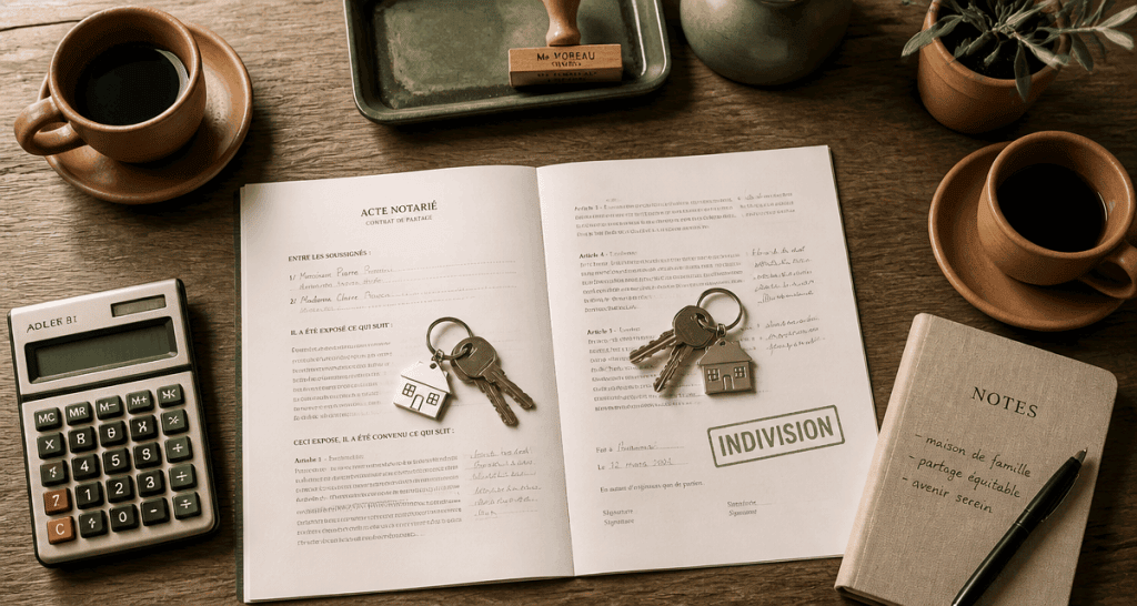 séparation couple non marié maison clés indivision