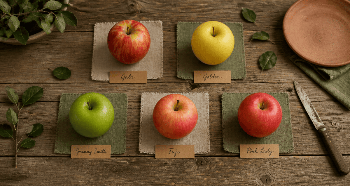 varietes de pommes les plus consommees Gala Golden Granny Smith Fuji Pink Lady