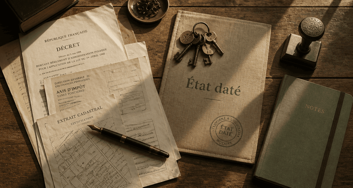 vente sans état daté table documents clés