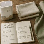 ventiler une salle de bain sans vmc, accessoires anti-humidité sur plan de travail