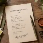 compromis de vente sans emprunt manuscrit achat comptant
